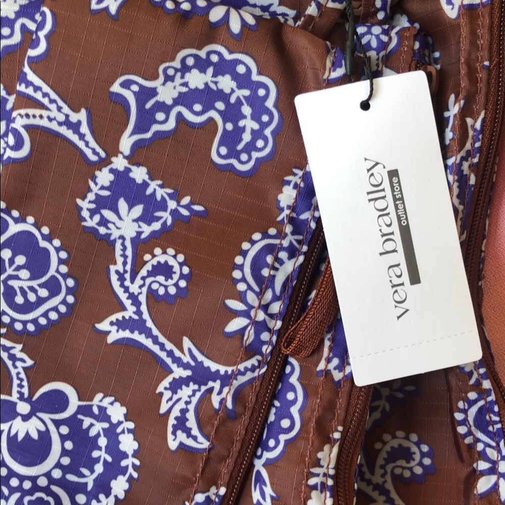 Vera Bradley Brown and Blue Patterned pouches. 3